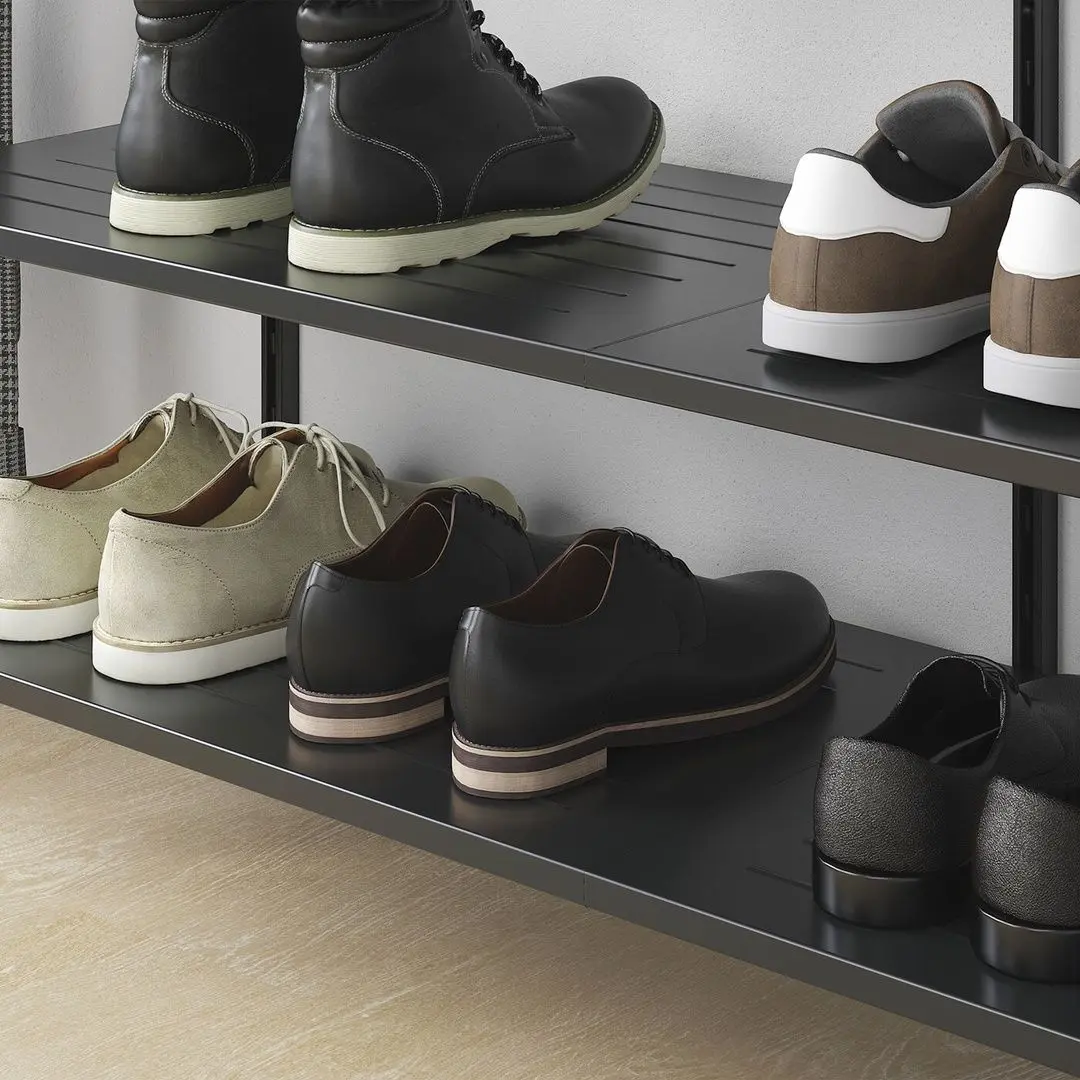 Система хранения Ikea Boaxel полки/штанги/2 корзины 187x40x201 (Антрацит)