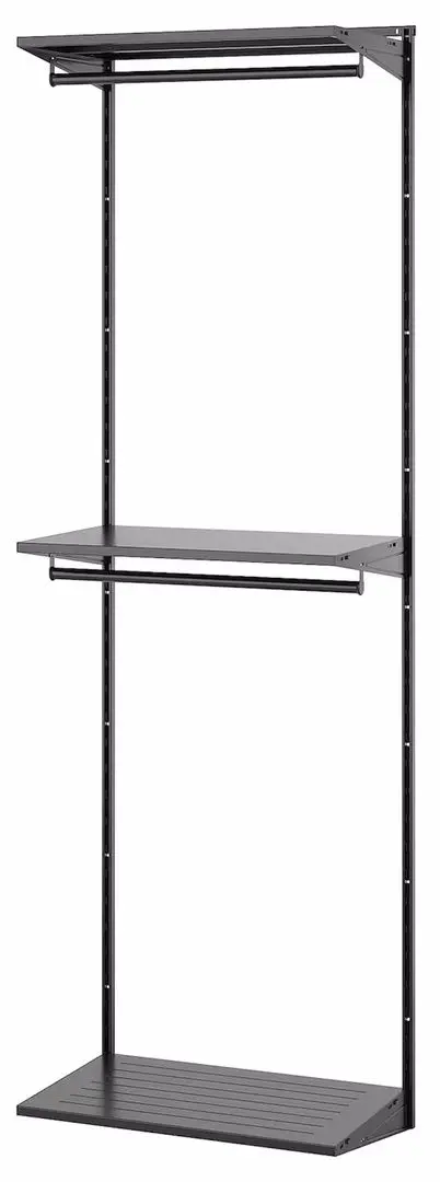 Sistem de depozitare Ikea Boaxel rafturi/bare 62x40x201 (Antracit)
