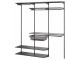 Sistem de depozitare Ikea Boaxel rafturi/bare/cos 187x40x201 (Antracit)