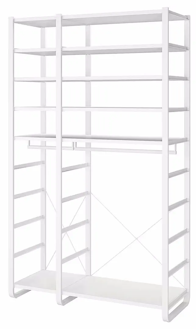 Sistem depozitare Ikea Elvarli 125x55x216 (Alb)