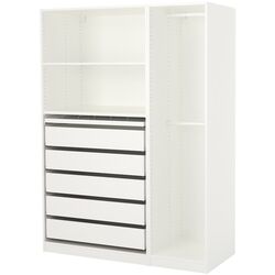 Sistem depozitare Ikea Pax rafturi/bare/sertare 150x58x201 (Alb) Thumb