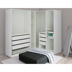 Система хранения Ikea Pax полки/штанги/ящики/корзина 210/160x201 (Белый)