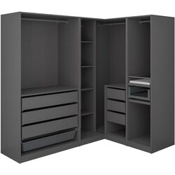 Sistem depozitare Ikea Pax rafturi/bare/sertare/cos 210/160x201 (Gri inchis) Thumb