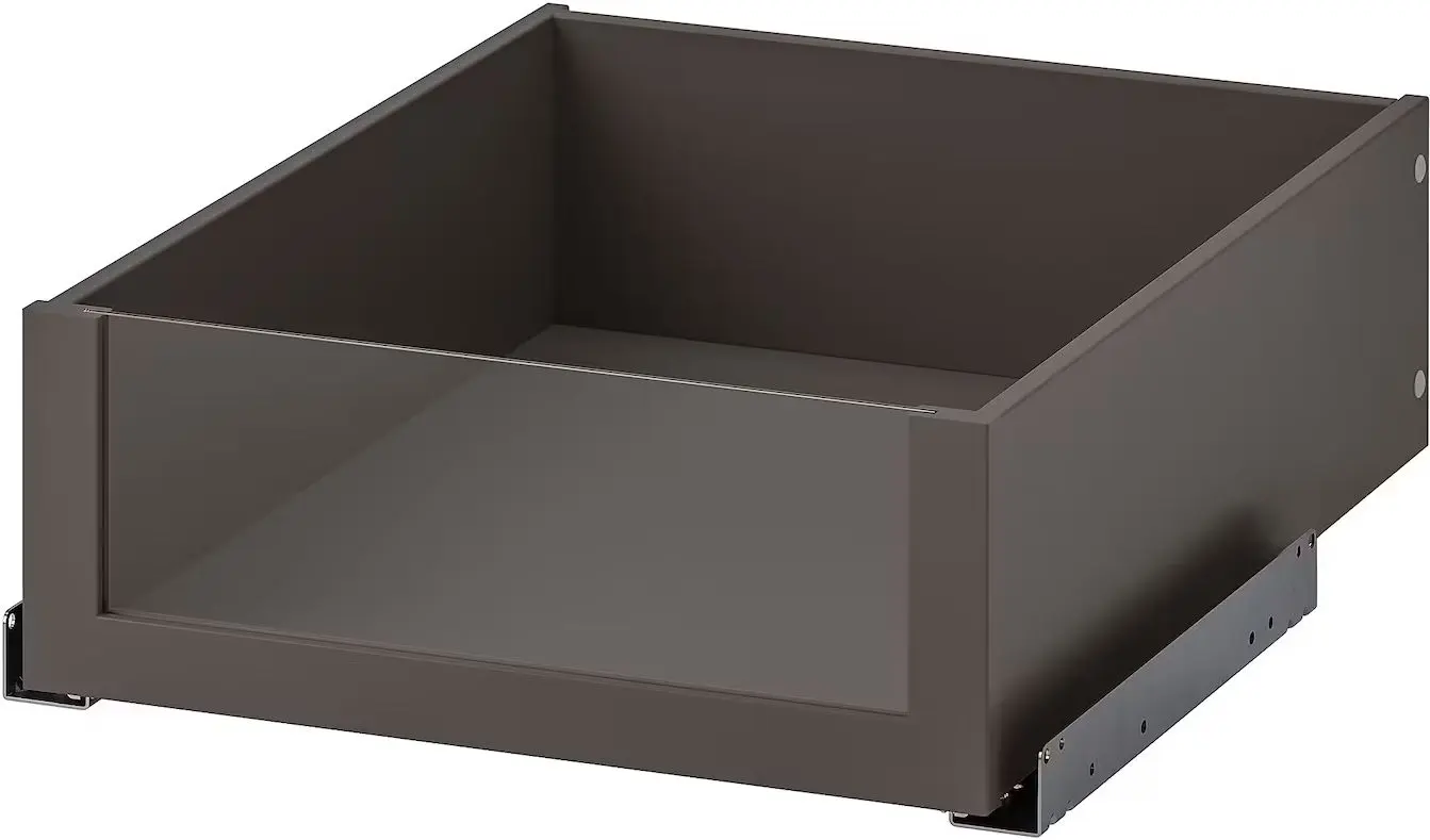 Sistem depozitare Ikea Pax rafturi/bare/sertare/cos 210/160x201 (Gri inchis)