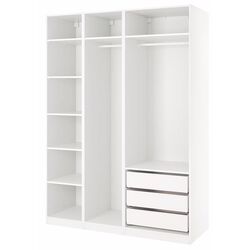 Sistem depozitare Ikea Pax bare/rafturi/sertare 175x58x236 (Alb) Thumb
