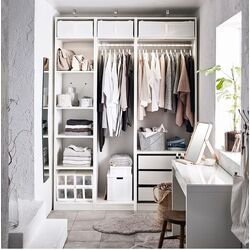 Sistem depozitare Ikea Pax bare/rafturi/sertare 175x58x236 (Alb) Thumb