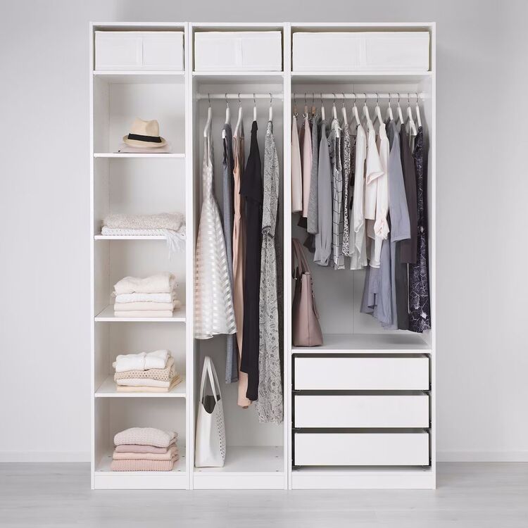 Sistem depozitare Ikea Pax bare/rafturi/sertare 175x58x236 (Alb)