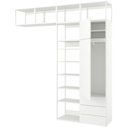 Sistem depozitare Ikea Platsa/Fonnes 2 usi/3 sertare/rafturi/bara 240x42x261 (Alb) Thumb