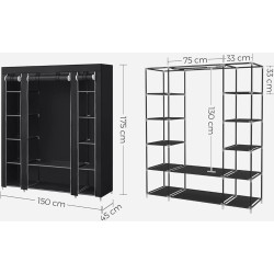 Sistem depozitare Songmics LSF03H (Black) Thumb