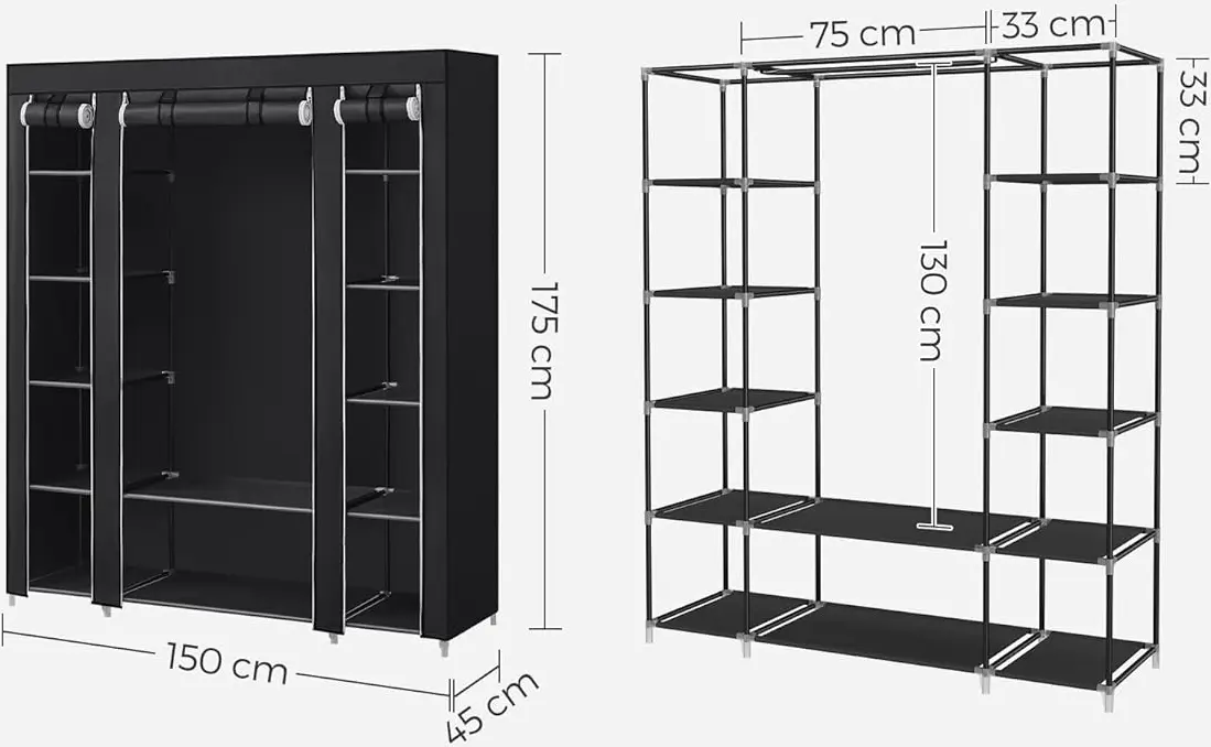Sistem depozitare Songmics LSF03H (Black)
