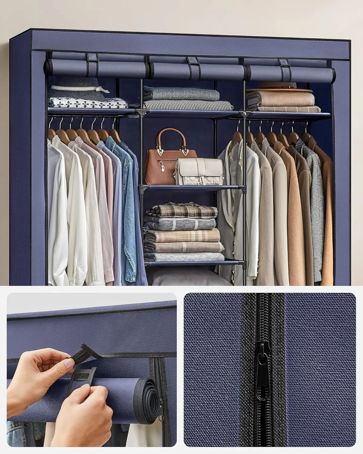 Sistem depozitare Songmics RYG012I02 (Dark Blue)