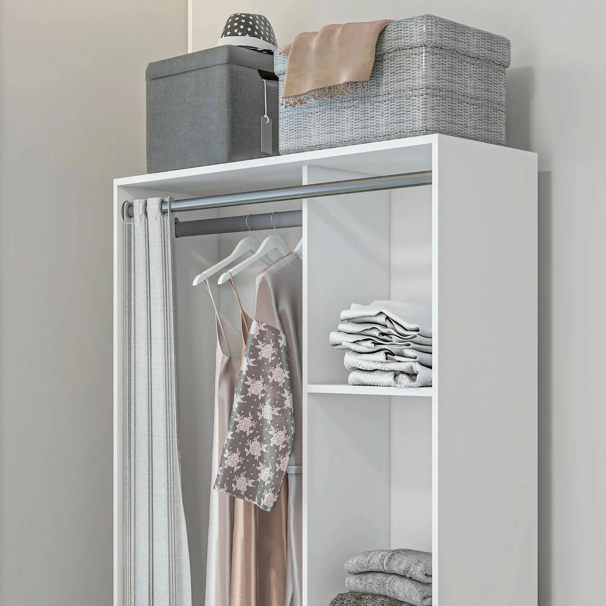 Система хранения Homcom 831-573V00WT (White/Light Grey) - 5
