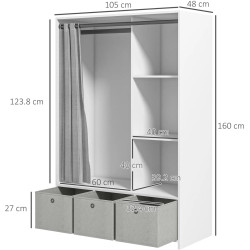 Система хранения Homcom 831-573V00WT (White/Light Grey) Thumb