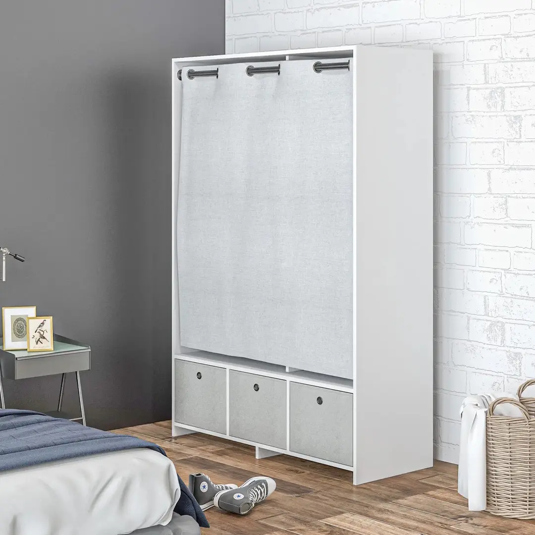 Система хранения Homcom 831-573V00WT (White/Light Grey)