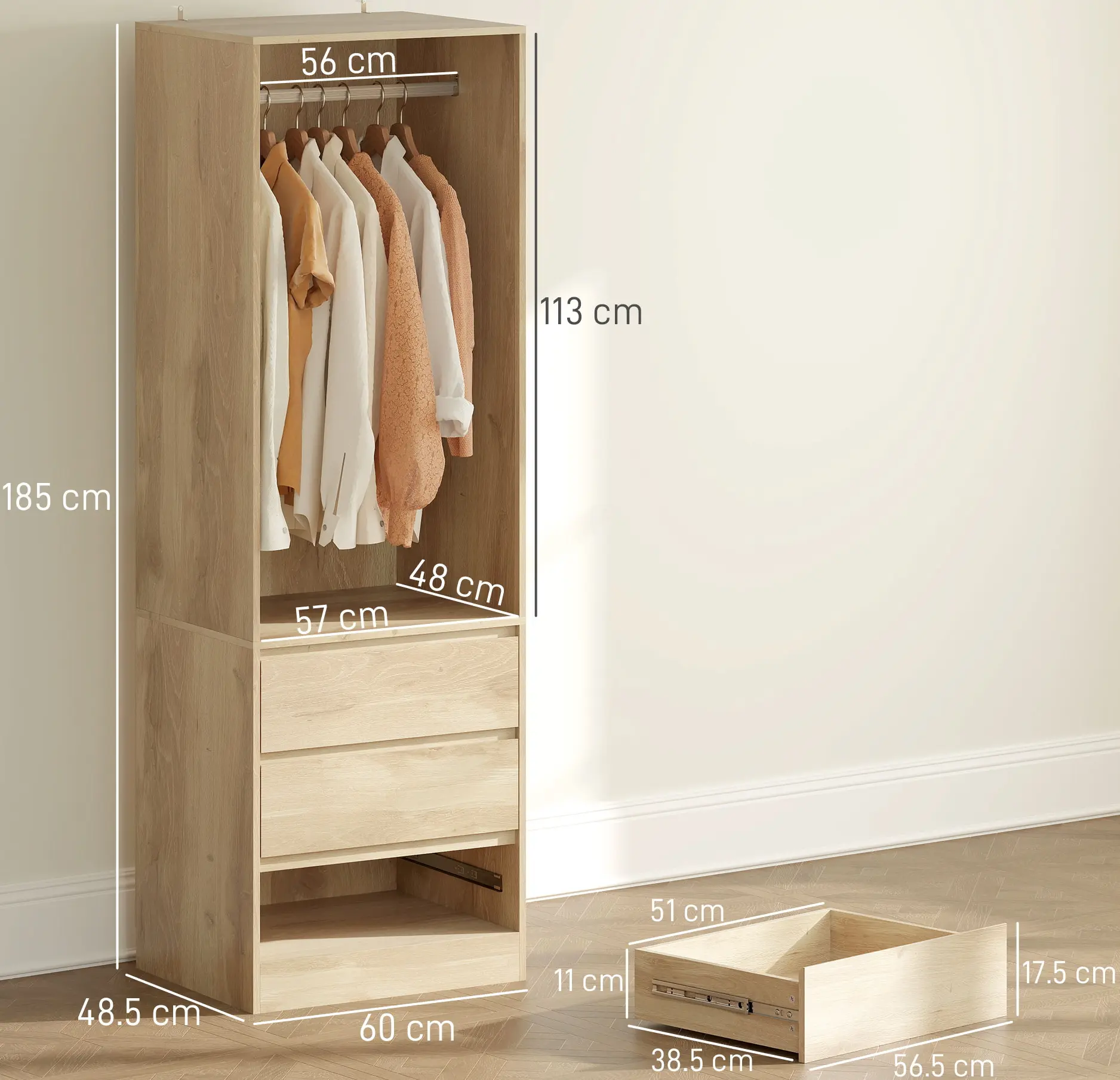 Система хранения Homcom 831-921V80TK (Natural Wood) - 7