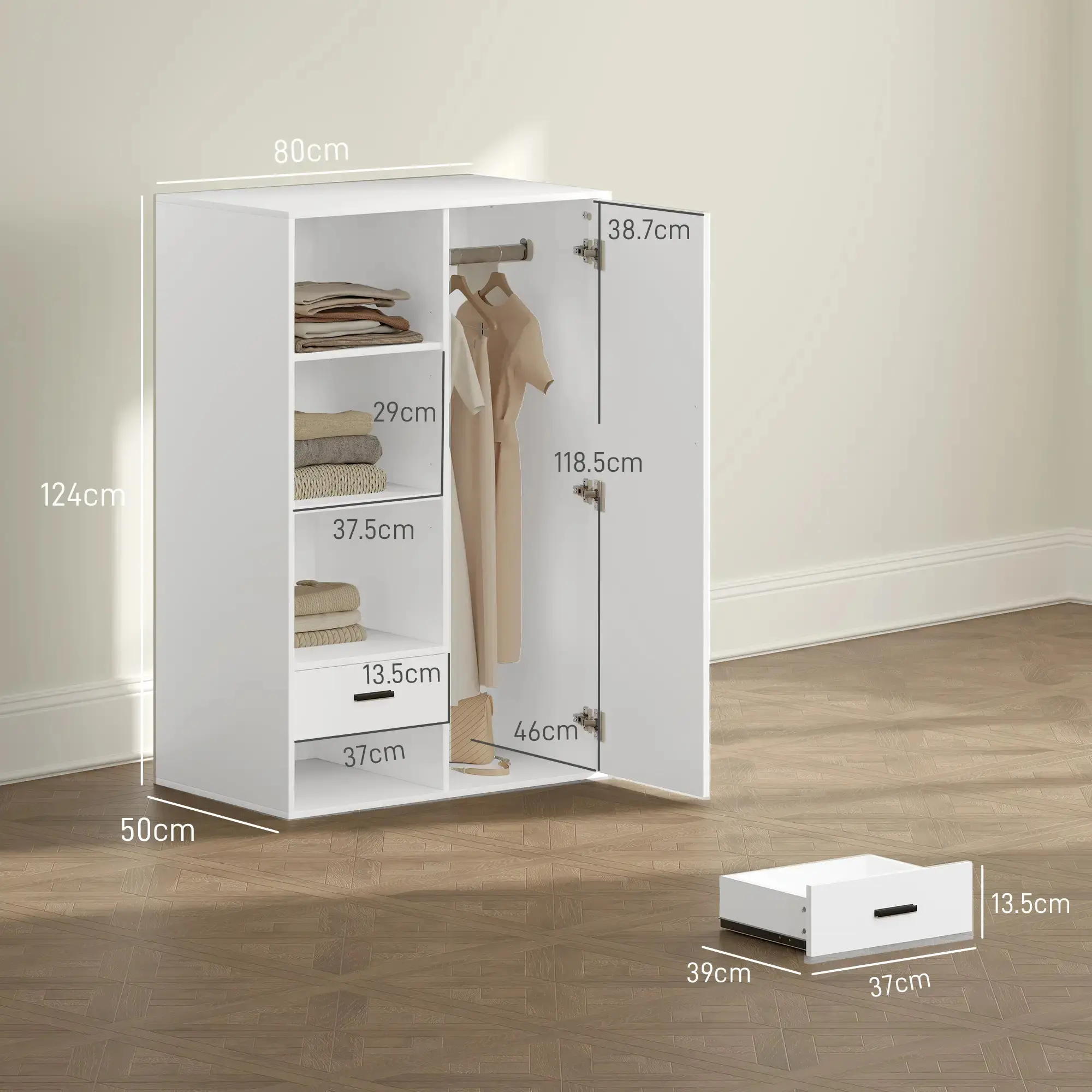 Система хранения Homcom 831-967V00WT (White) - 5
