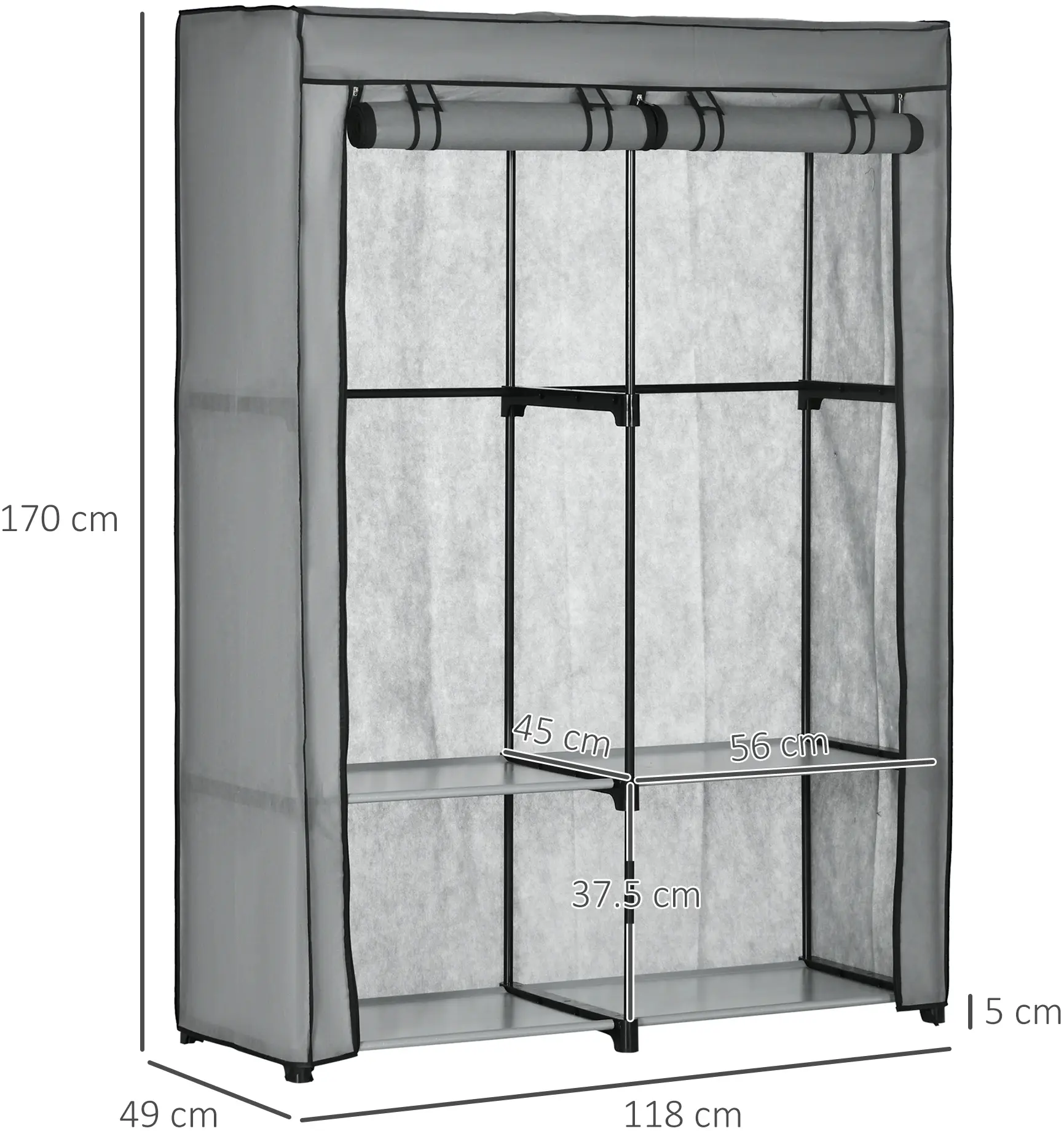 Система хранения Homcom 850-209V00LG (Light Grey) - 9