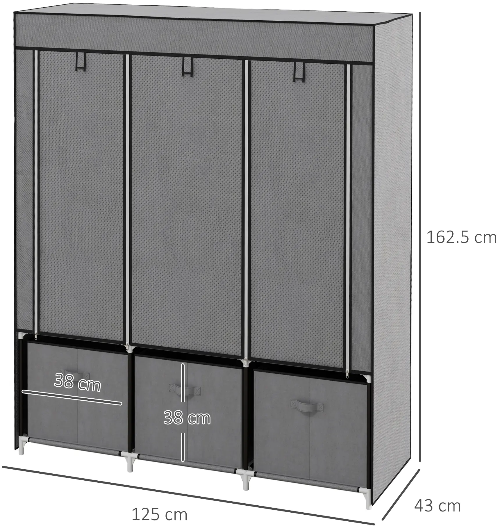 Система хранения Homcom 850-210V00CG (Dark Grey) - 7