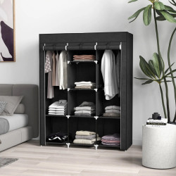 Тканевый шкаф для одежды Homcom 850-211V00BK (Black)
