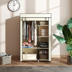 Тканевый шкаф для одежды Homcom 850-213V00CW (Cream White)