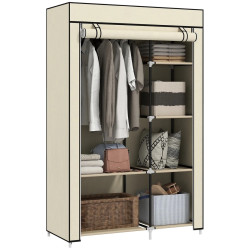 Тканевый шкаф для одежды Homcom 850-213V00CW (Cream White) Thumb