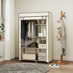 Тканевый шкаф для одежды Homcom 850-213V00CW (Cream White) Thumb
