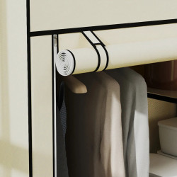 Тканевый шкаф для одежды Homcom 850-213V00CW (Cream White) Thumb