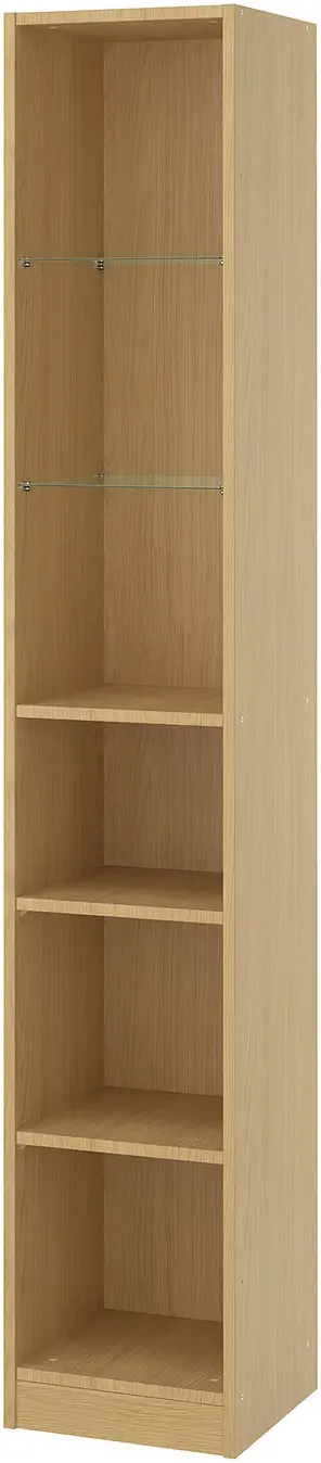 Система хранения Ikea Pax полки/штанги/ящики/корзина/стеллажи 245/180x201 (Тёмно-серый/Имитация Дуба) - 3