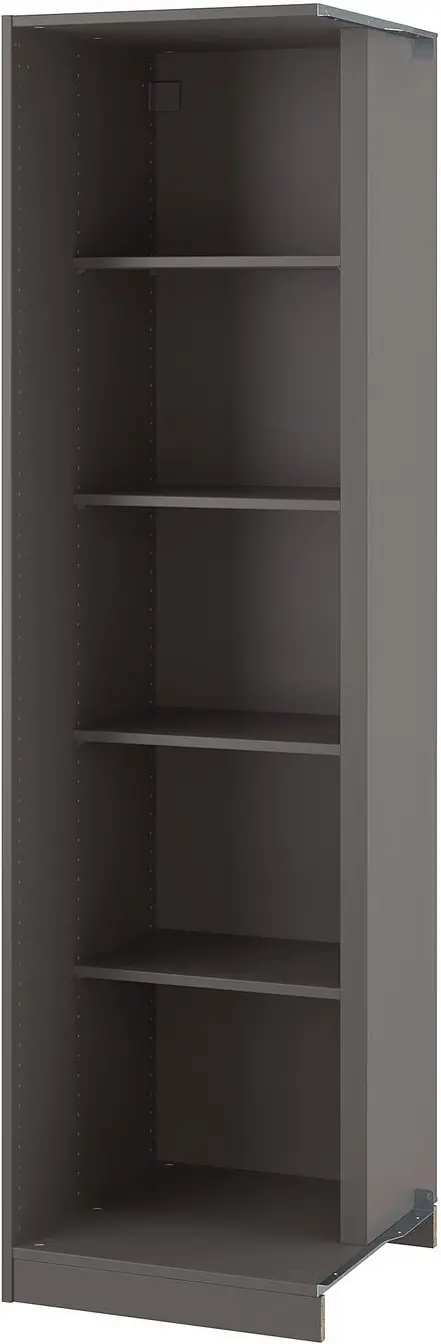 Система хранения Ikea Pax полки/штанги/ящики/корзина/стеллажи 245/180x201 (Тёмно-серый/Имитация Дуба) - 5