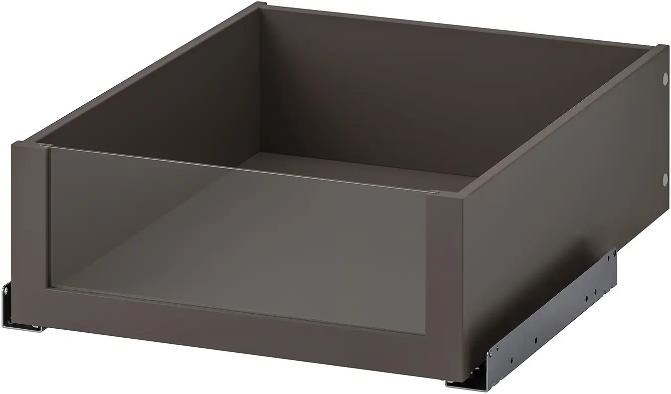 Система хранения Ikea Pax полки/штанги/ящики/корзина/стеллажи 245/180x236 (Тёмно-серый/Имитация Дуба) - 10