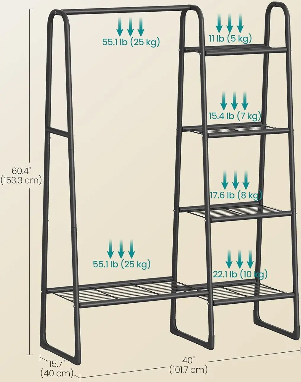 Система хранения Songmics HSR138B01 (Black) - 5