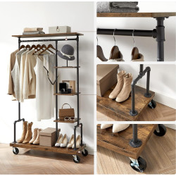 Система хранения Vasagle HSR66BXV1 (Rustic Brown/Black) Thumb