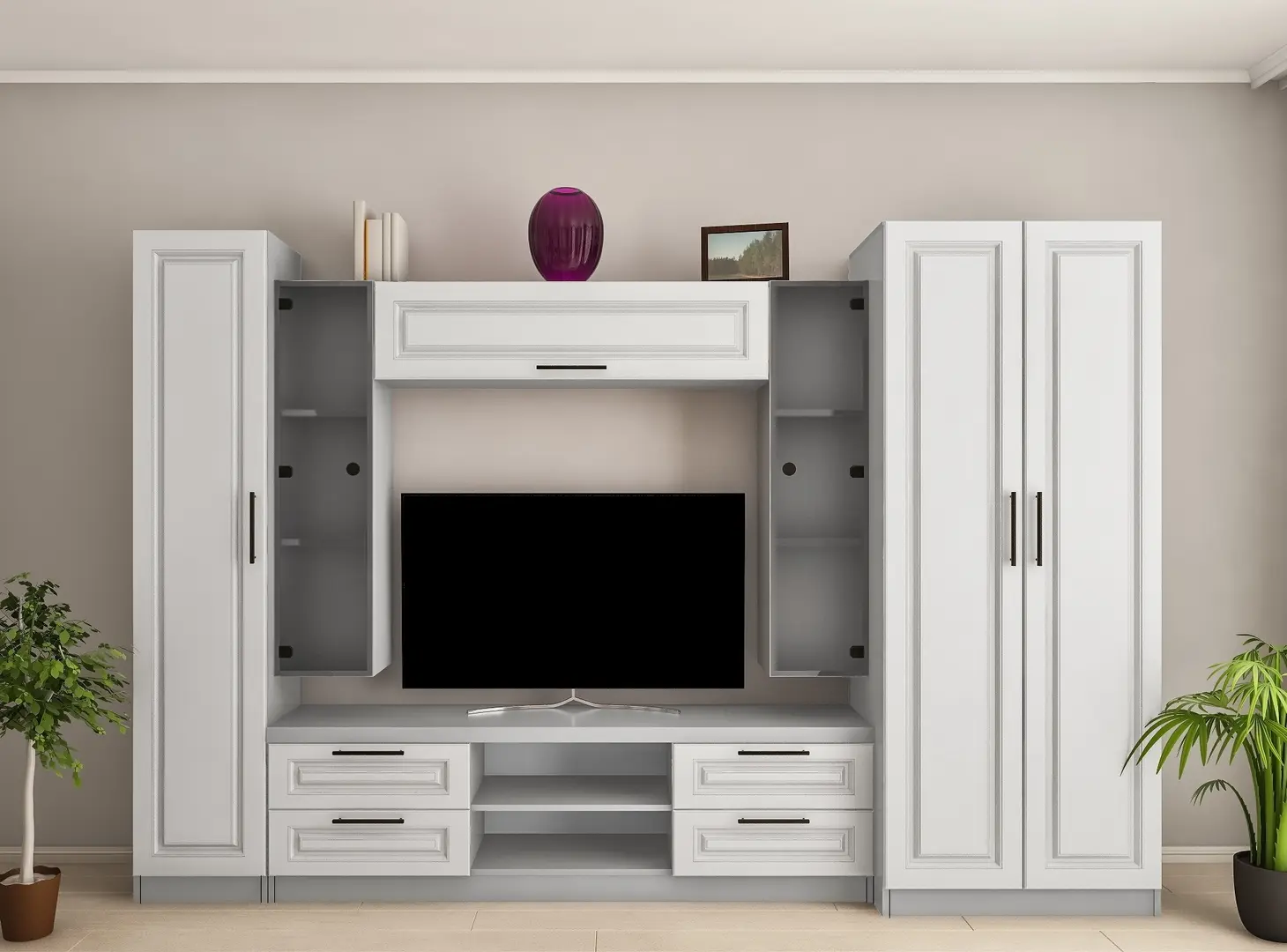 Гостиная Bafimob Елена-ФY ТВ-1.2м 3м (Grey/Stone Oak)