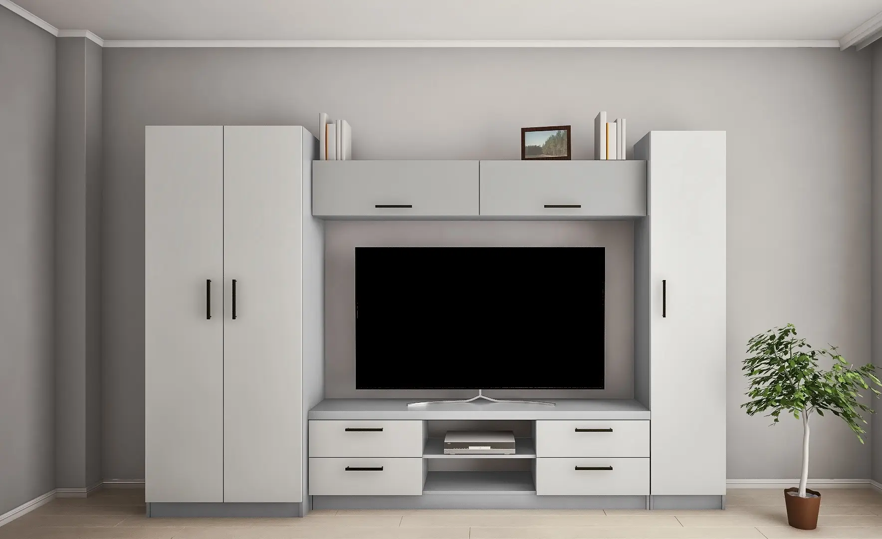 Гостиная Bafimob Елена-Y ТВ-1.8м 3м (Grey/Light Grey)