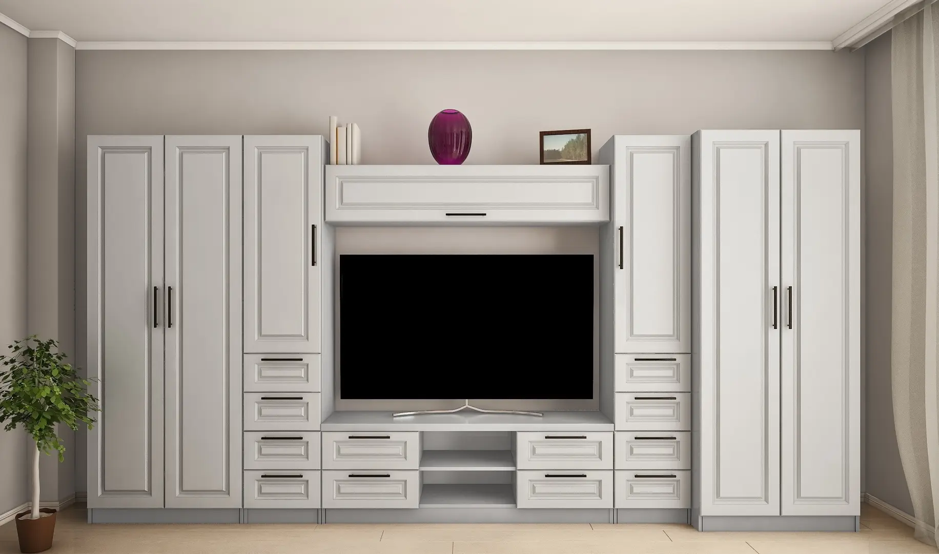 Гостиная Bafimob Людмила Мини-ФY 3.9м (Grey/Stone Oak)