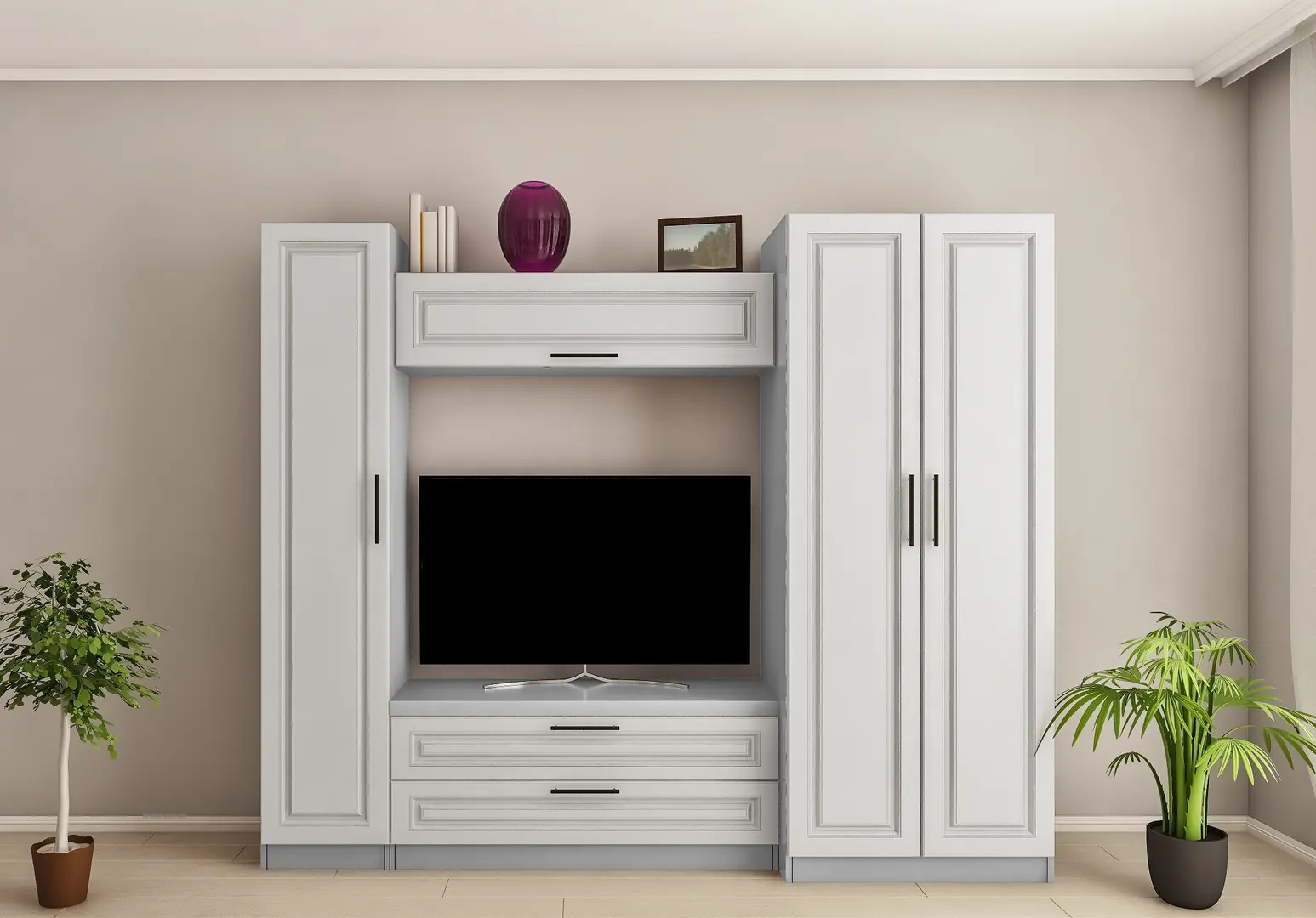 Living Bafimob Iulia-FY TV-1.2m 2.4m (Grey/Stone Oak)