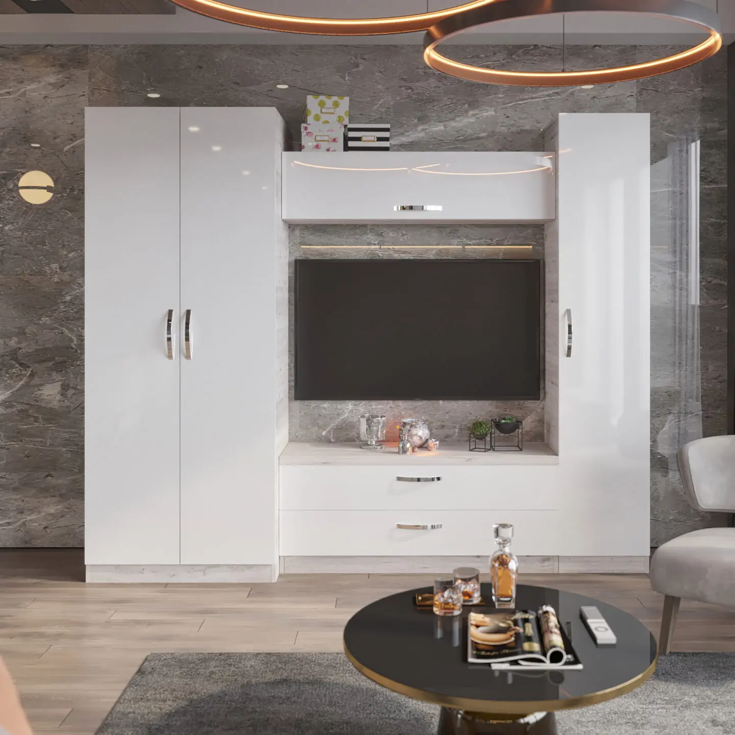 Гостиная Bafimob Юлия-X ТВ-1.2м 2.4м - 2