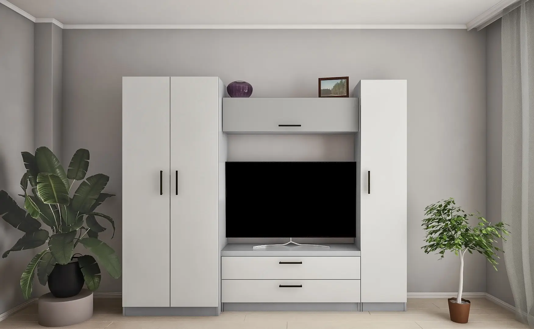 Гостиная Bafimob Юлия-Y ТВ-1.2м 2.4м (Grey/Light Grey)