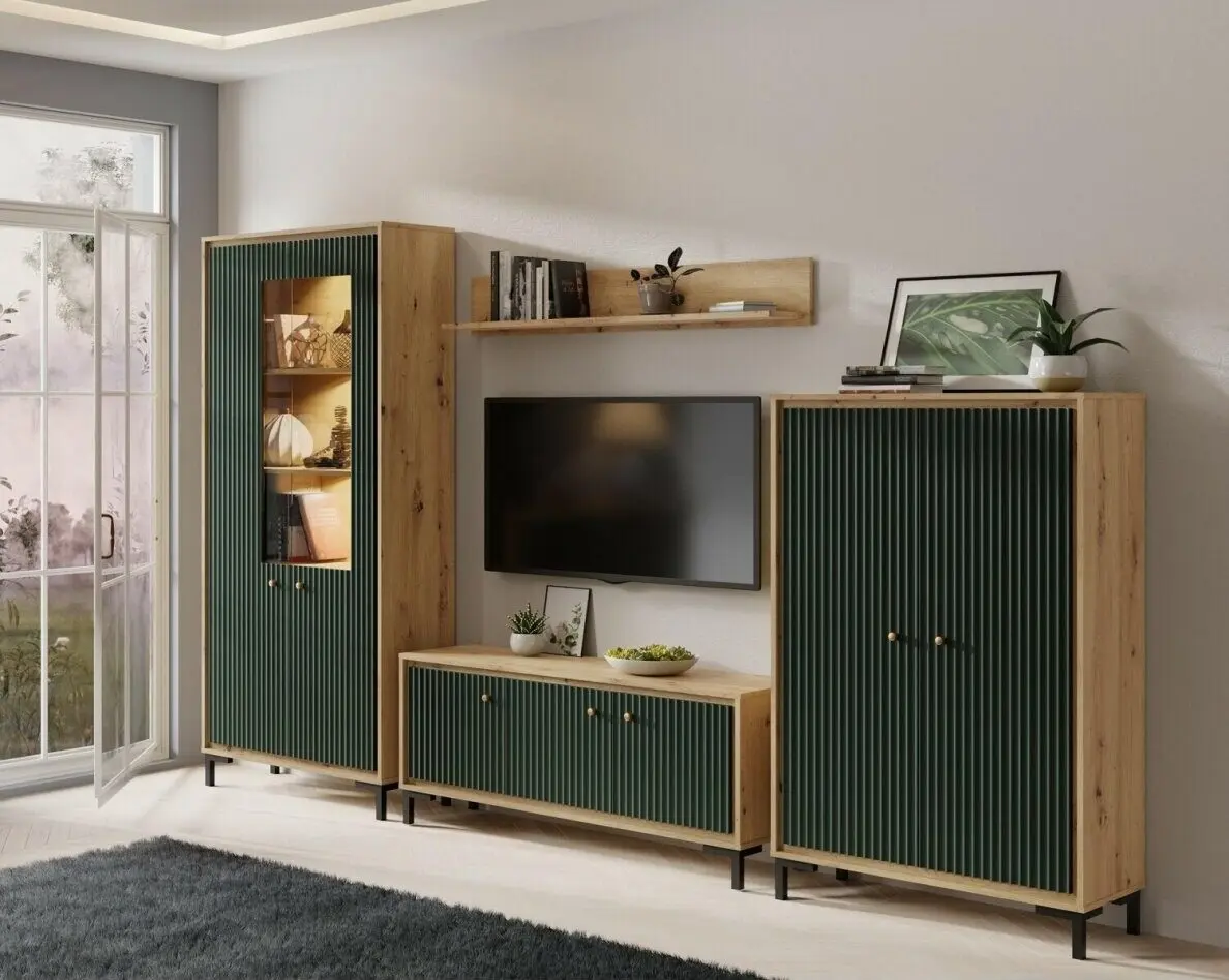 Гостиная Fadome Parii A (Artisan Oak/Green)