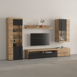 Гостиная Helvetia Roger 22N2ZH10 (Wotan Oak/Black Matte)