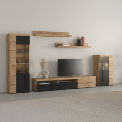 Гостиная Helvetia Roger 22N2ZH11 (Wotan Oak/Black Matte)