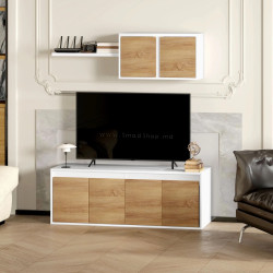 Living Homcom 83B-159V00WT (White/Natural)
