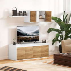 Living Homcom 83B-159V00WT (White/Natural) Thumb