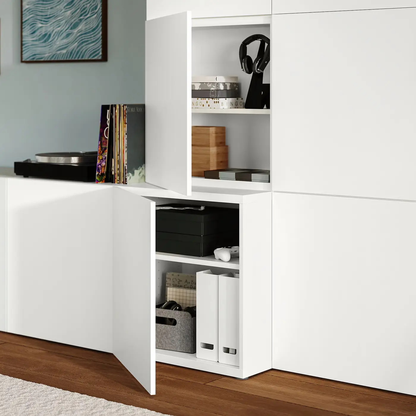 Гостиная Ikea Besta/Lappviken с дверцами 300x42x193 (Белый) - 2