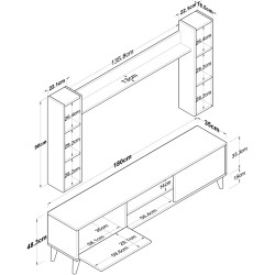 Гостиная Mirage Meble A9 M5 (Walnut) Thumb