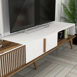Living Mirage Meble Milan TV (Walnut/White) Thumb