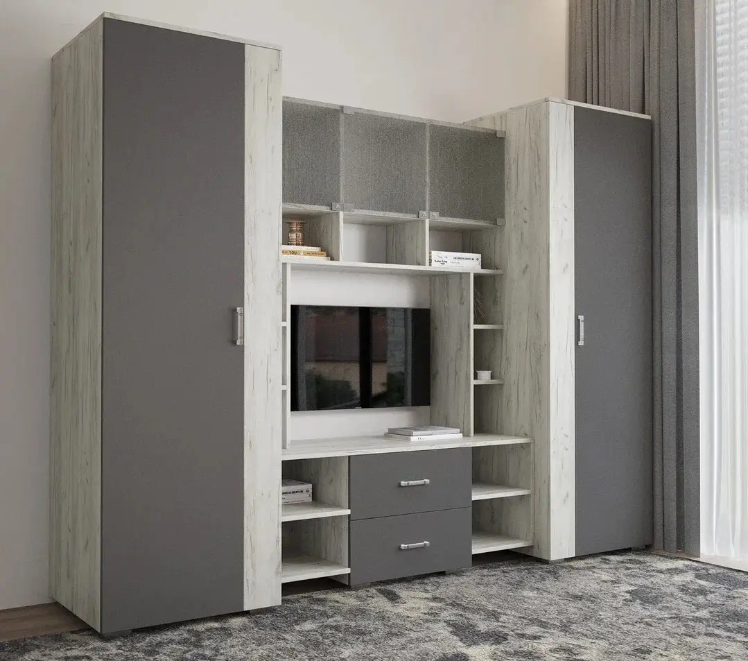 Living МЛ-Мебель ML-9 2.6m (Craft Oak White/Anthracite) - 2