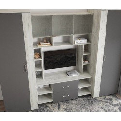 Living МЛ-Мебель ML-9 2.6m (Craft Oak White/Anthracite) Thumb