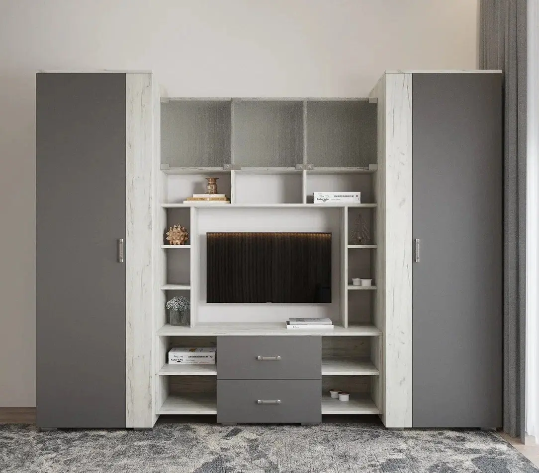 Living МЛ-Мебель ML-9 2.6m (Craft Oak White/Anthracite)