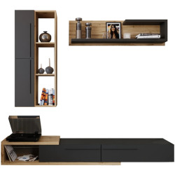 Гостиная Tempo Kondela Kalvados 2 (Tacho Oak/Anthracite) Thumb